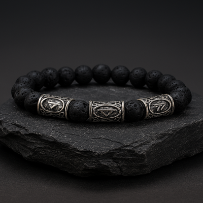 Guardian of the runes - natural pearls bracelet