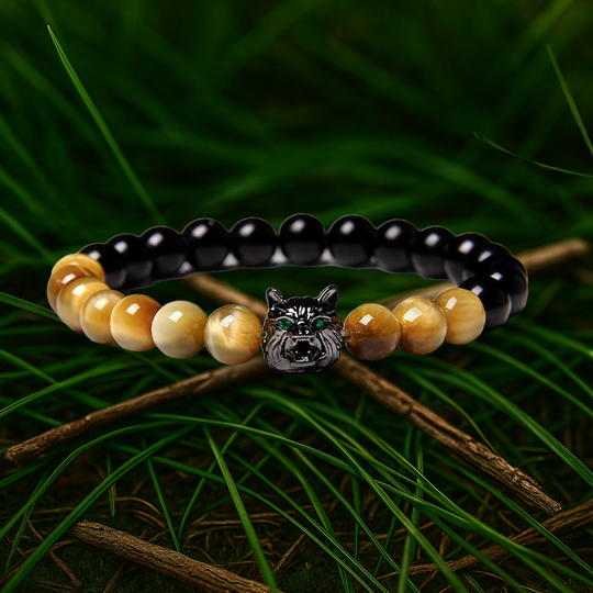 Wolf pearl bracelet
