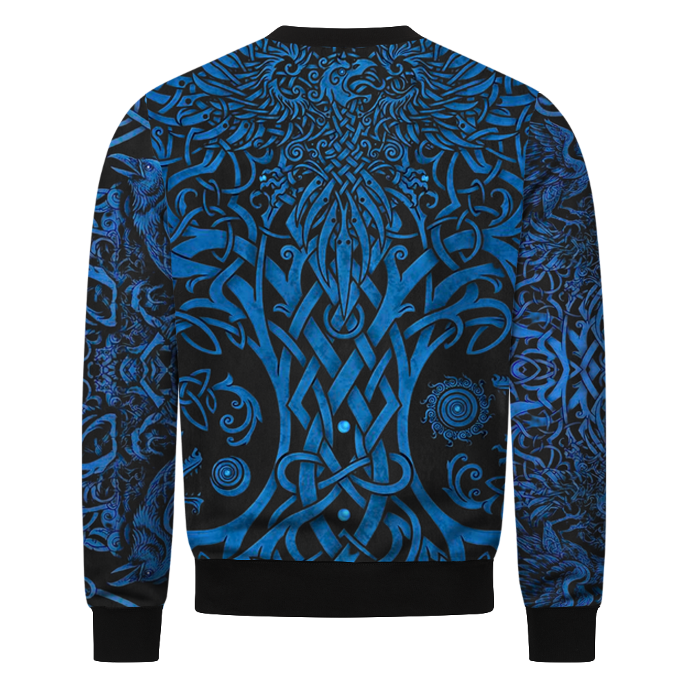 Aesir Wikinger Sweatshirt, Allover-Druck mit Yggdrasil und Valknut – Ansicht 2