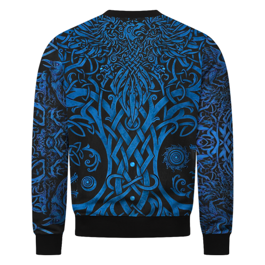 Aesir Wikinger Sweatshirt, Allover-Druck mit Yggdrasil und Valknut – Ansicht 2