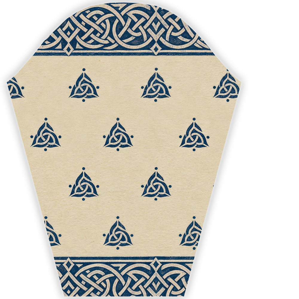 Wolfherz Wikinger Sweatshirt, Druckbild zweiter Ärmel mit Triquetra