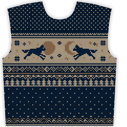 Sköll &amp; Hati Wikinger Sweatshirt, Druckbild Vorderseite