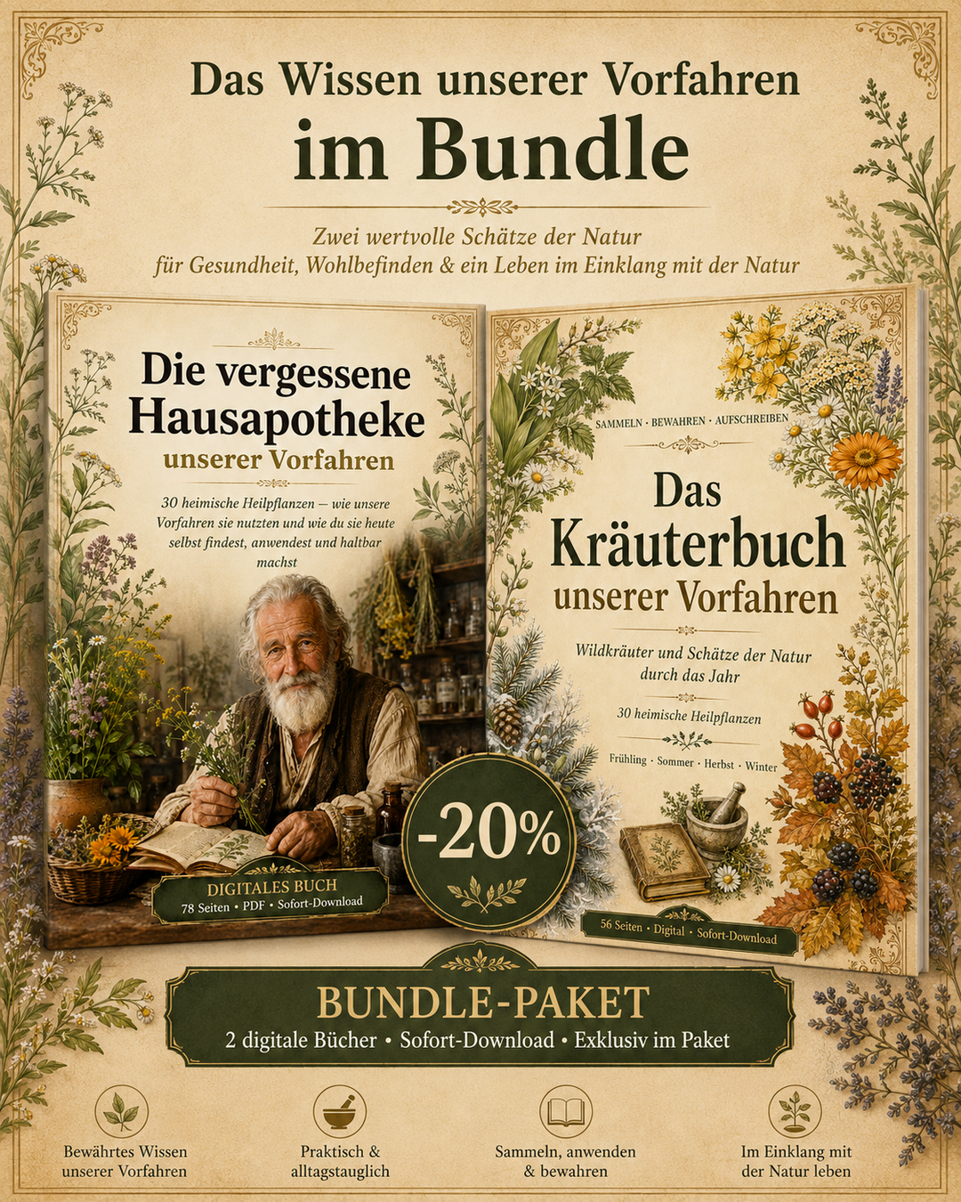 Hausapotheke + Kräuterbuch (Bundle)