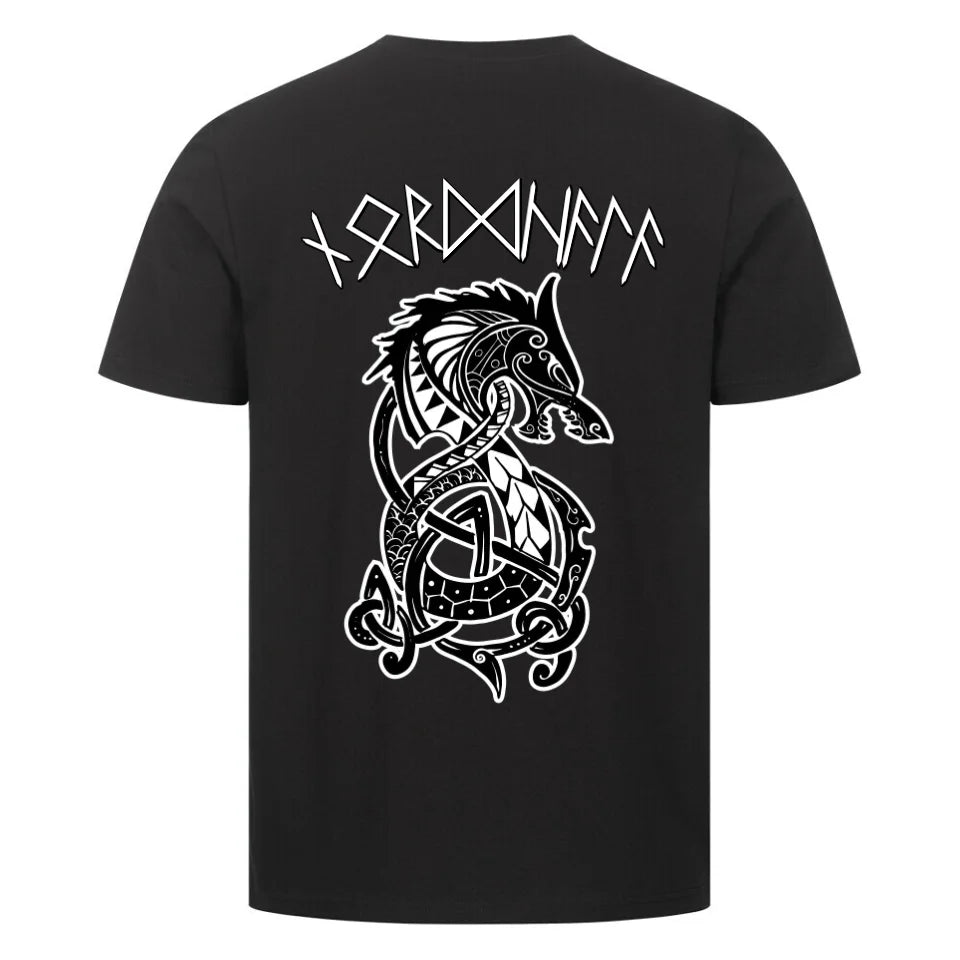 Fenrir+Rune Writing - Shirt Backprint - Customizable