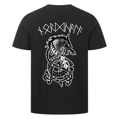 Fenrir+Runenschrift - Shirt Backprint - Personalisierbar