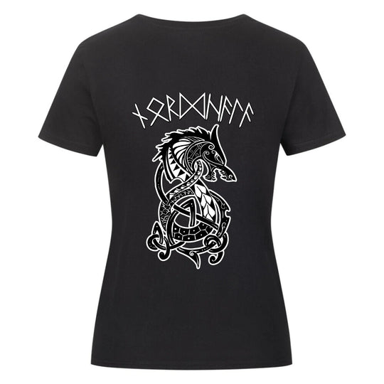 Fenrir+Runenschrift - Shirt Backprint - Personalisierbar