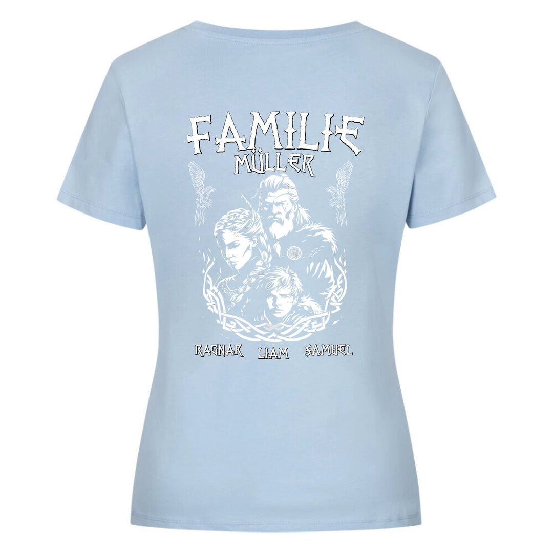 Wikinger Familie - Shirts Backprint - Personalisierbar