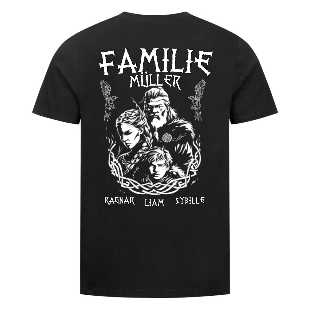 Wikinger Familie - Shirts Backprint - Personalisierbar