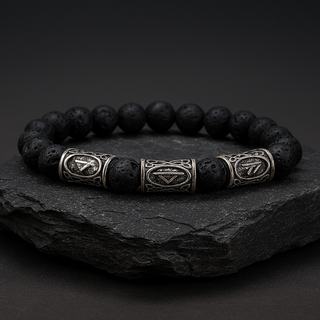 Wächter der Runen - Naturperlen Armband