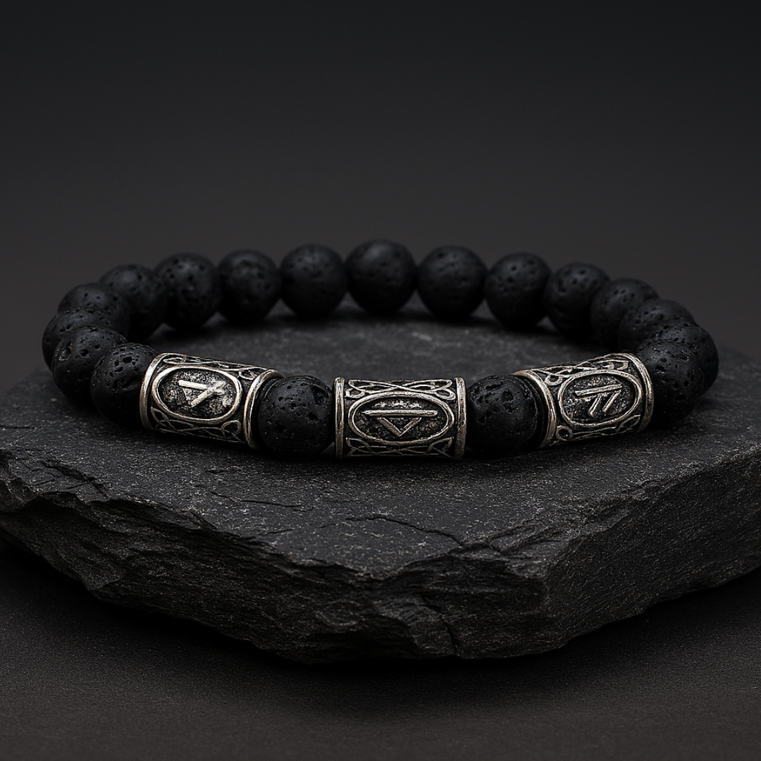 Wächter der Runen - Naturperlen Armband