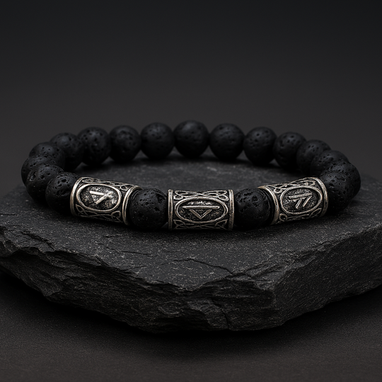 Wächter der Runen - Naturperlen Armband